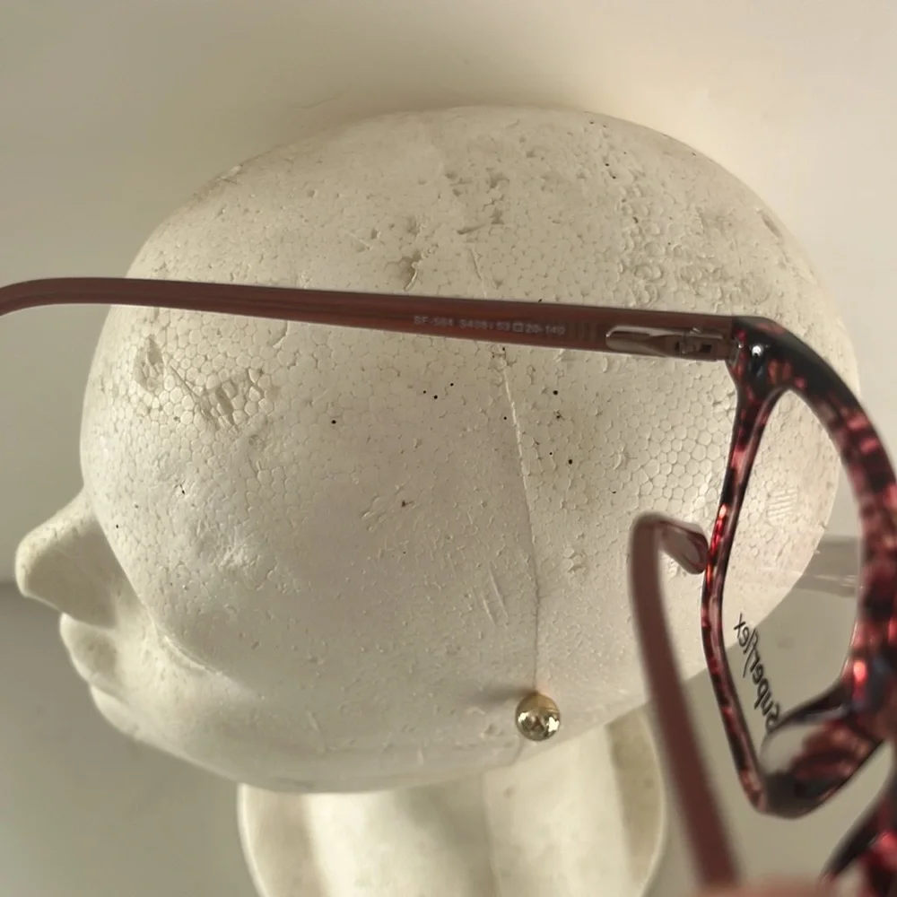 FYSH Women's Burgundy Tortoiseshell Eyeglass Frames with case